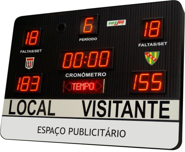 Placar Eletrônico Esportivo Futebol Salão E Cronometro Jogo